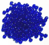 200 2x4mm Transparent Cobalt Rondelle Beads